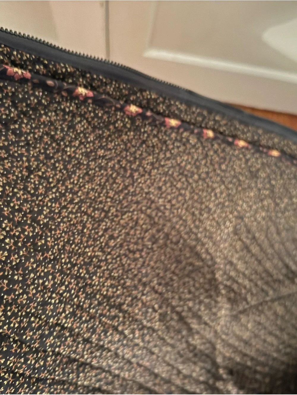 Vintage Vera Bradley Black Walnut Quilted Garment Bag with Paisley - Like New